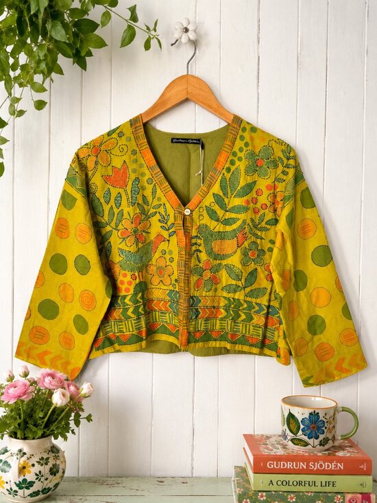 Gudrun Sjoden Jackets & Blazers - Gudrun Sjoden Calcutta Jacket Uniqum Cardigan Embroidered Bird Small NWT